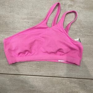 NEW JESSICA SIMPSON SWEET DAISY ONE SHOULDER BIKINI SWIM TOP SZ XL - 0128